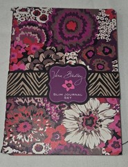 VERA BRADLEY Slim MINI Journal Set (2) TWO Pack 40 pages ea: 1w/ lined sheets/1w