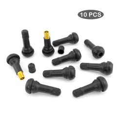 Quacc 10 PCS TR413 Rubber Snap-in Tire Valve Stems Sturdy Replacement Tyre Va…