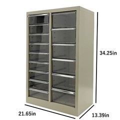 15 Drawers Vertical File Cabinet Office Storage Organizer Medium+Large Drawer