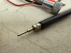 HH Smith 601 Phone tip test leads red and black with spade lug