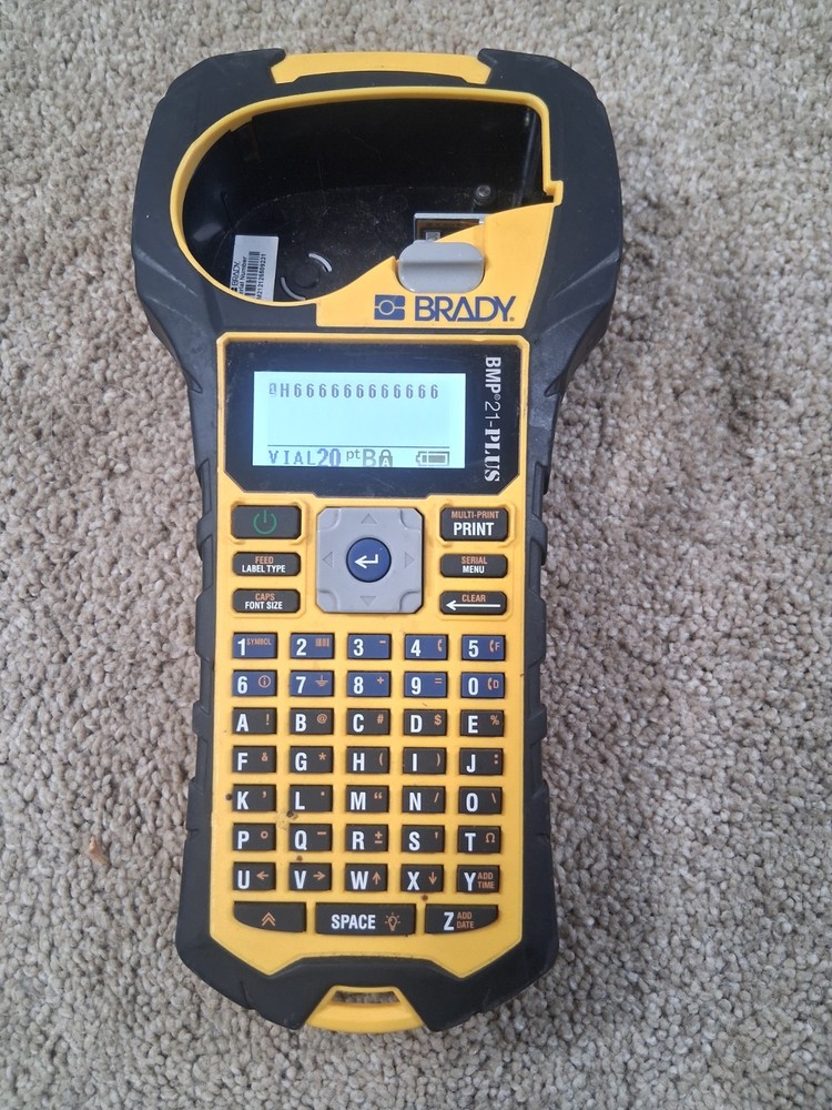 Brady BMP 21-PLUS Handheld Portable Label Printer Black Yellow