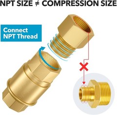 Corrosion-Resistant Brass Pipe Fitting Set, 1/2