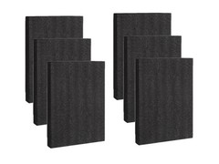 6 PCS Black Customizable Polyethylene Foam Sheets Thick Padding 12x16x0.5 Inch
