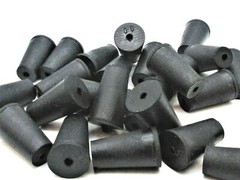 #0 Solid Rubber Stoppers Laboratory Stoppers 1 Hole Fits 1/2″ to 21/32″ ID