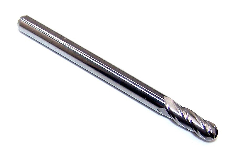 3.00mm (.1181″) CARBIDE END MILL, 4 FLUTE BALL END KYOCERA 1825-1181.354