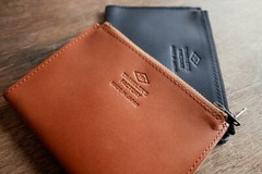 TRAVELER’S Notebook Leather Zipper Case engraving Tannin Regular & Passport size