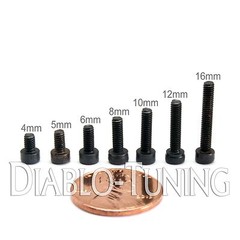 M2.5 Socket Head Cap Screws 12.9 Alloy Steel w/ Black Oxide DIN 912, 0.45 Coarse