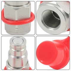 3/8 Flat Face Hydraulic Quick Connect Male Coupler 3/8 NPT Thread Heavy Duty