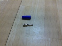 Lot/5 Vintage HH Smith 455 BLUE Solderless Banana Male Plug,15 Amps 1 KV.NOS