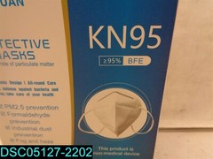 Case of 600 (60 packs of 10): KN95 5 Layer Respirator Mask