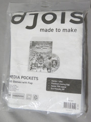 DJOIS Tarifold DVD Sleeves Orange Peel Finish with Closing Flap 100 Pack NEW