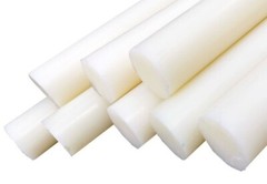 Nylon 6/6 Plastic Round Rod, 1.0″ Diameter, 10″ Length, 2 pieces – White Color