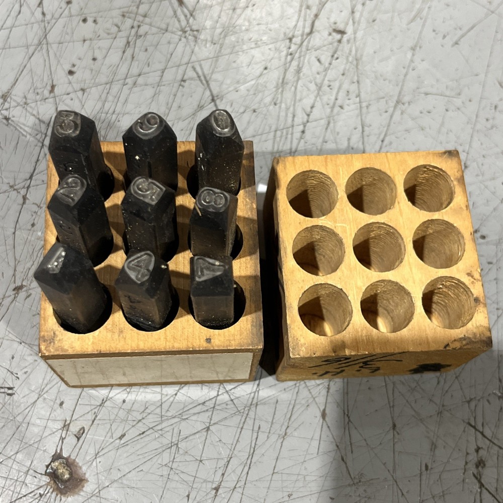🔥Young Bros. 3/16″ Reversed Number Steel Stamps, New Free Shipping🇺🇸