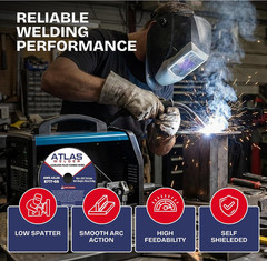 ATLASWELDER Flux Core Welding Wire, E71T-GS .030 Inch 2LB, Gasless Mild Steel