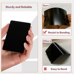 Jisano 100pcs Metal Engraving Blanks Premium 3.4×2.1×0.01 inches, Black