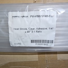 Perfect Vision Heat Shrink Tubing PV-HS025X48-CLR, 1/4″ x 48″, 3:1 Clear (50)