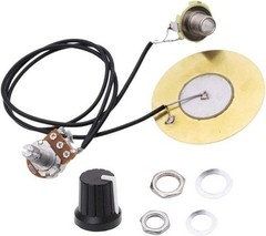 Piezo 50mm Sensitive Transducer Pickup Prewired 6.35mm Output Jack Cigar Box