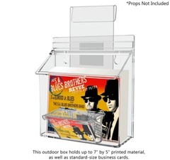 7.5″W x 5.5″H Outdoor Window Hook Postcard Holder with Card Box
