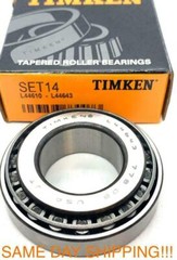 TIMKEN MADE IN USA Set 14 TAPERED ROLLER BEARING L44643/L44610 1 ” ID X 2.005″od