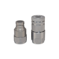 1″ Flat Face Hydraulic Quick Couplers Set – 1″ NPT Thread