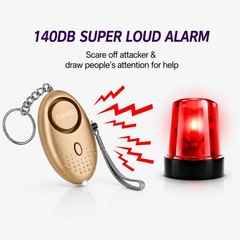 Personal Alarm for Women 140DB Emergency Self-Defense Security Gold & Purple