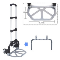 176lbs Folding Hand Truck Dolly Cart Wheeled Luggage Moving Trucks + Bungee Cord