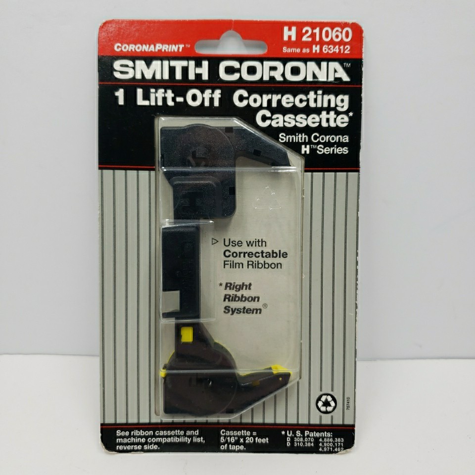 Smith Corona Lift-Off Correcting Cassette H21060 H63412 Typewriter Ribbon New