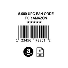 5000 EAN UPC Codes for Amazon Certified GS1 Numbers Lifetime