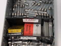 Lot of Assorted Miniature Glass Tube Fuses, 3 & 4 Amperages – As Pictured