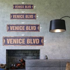 VENICE BLVD Vintage Street Sign Metal Plastic los angeles la beach california