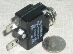 NEW TE POTTER BRUMFIELD W57-XB7A4A10-5 ROUND 5A 5 AMP AC DC CIRCUIT BREAKER USA