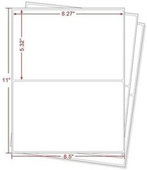 8.5×5.5 Half Sheet Shipping Labels for Laser & Inkjet – 2 Per Page Self Adhesive