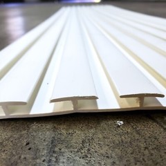 Rigid PVC Plastic 48″ W x 6″ H Linking Slatwall Panel Sheets WHITE – BRAND NEW!