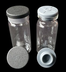 100pcs-10ml Clear Vials+20mm Black capsGlass Bottles HPLC Beveled Edge Crimp Top