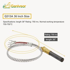 5*For Resideo 750MV 36″inch THERMOPILE PILOT Flame Detector Powerpile Q313A 1014