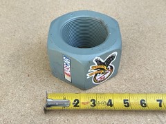 Massive Industrial Hex Nut 4 1/2” x 3” Door Stop Large Giant Crane 9 Pounds