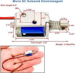4Pcs DC 12V Micro Push Pull Solenoid Electromagnet Mini Solenoid Linear Actua…