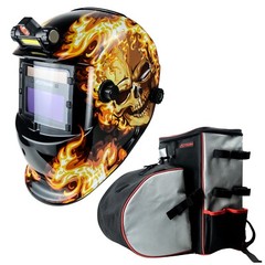 TRQWH True Color Welding Helmet with Light & Multipurpose Gear Bag, 1/1/1/2