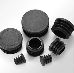 Round Plastic Black Blanking End Cap Caps Tube Pipe Inserts Plug Bung 12~100mm