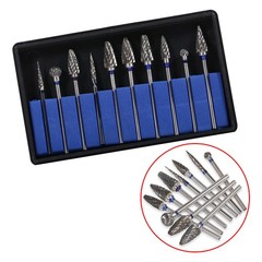 10pcs/Set Dental Tungsten Carbide Burs Plaster Alloy Acrylic Drill Polisher