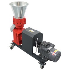 220V Farm Animal Feed Pellet Mill Machine 8MM Feed Pelletizer with 4 Head Roller
