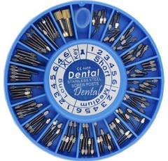 120pcs Dental Screw Post Gold/Silver Plated Titanium Kit Conical Root Canal Pins