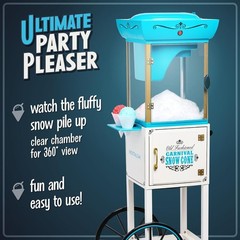 Nostalgia 48-In Tall Snow Cone Cart – Multicolor (SCC399)