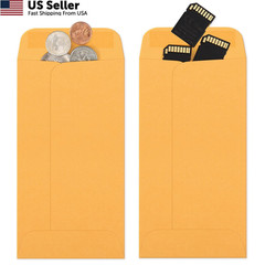 ValBox 3.5×6.5 Money Envelopes, Brown Kraft #7 Coin 3.5 x 6.5 inches,