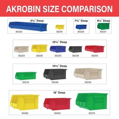 Akro Mils 30235 Stackable Plastic Storage Bins Space Saving Plastic Storage