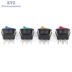 20PCS 3-Pin Rocker Switch Toggle DC12V Led Light Car Auto Boat Round ON/OFF 8A