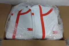 3M 4565-BLK-M 25 Pk Size M Zipper Closure Disposable Coveralls