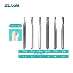 10Pcs/box Dental Carbide Burs for High Speed Handpiece Round Cone Bur Diamond FG