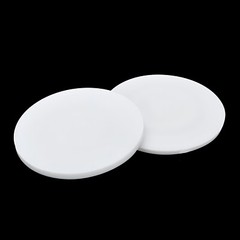 0.5MM THICK WHITE PTFE ROUND FLAT PLASTIC DISCS HIGH TEMP LOW FRICTION