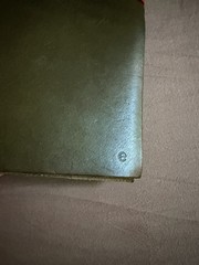 Paper Republic XL Grand Voyager Olive Leather Journal Cover Embossed, Patina’d